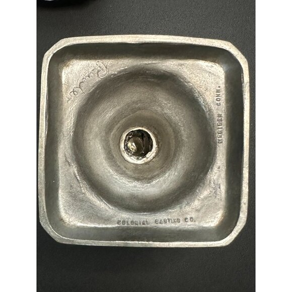 Colonial Casting Co. Pewter Candle Holders Pair - Picture 2 of 4